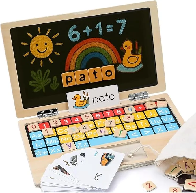 Laptop Educativo de Madeira Montessori